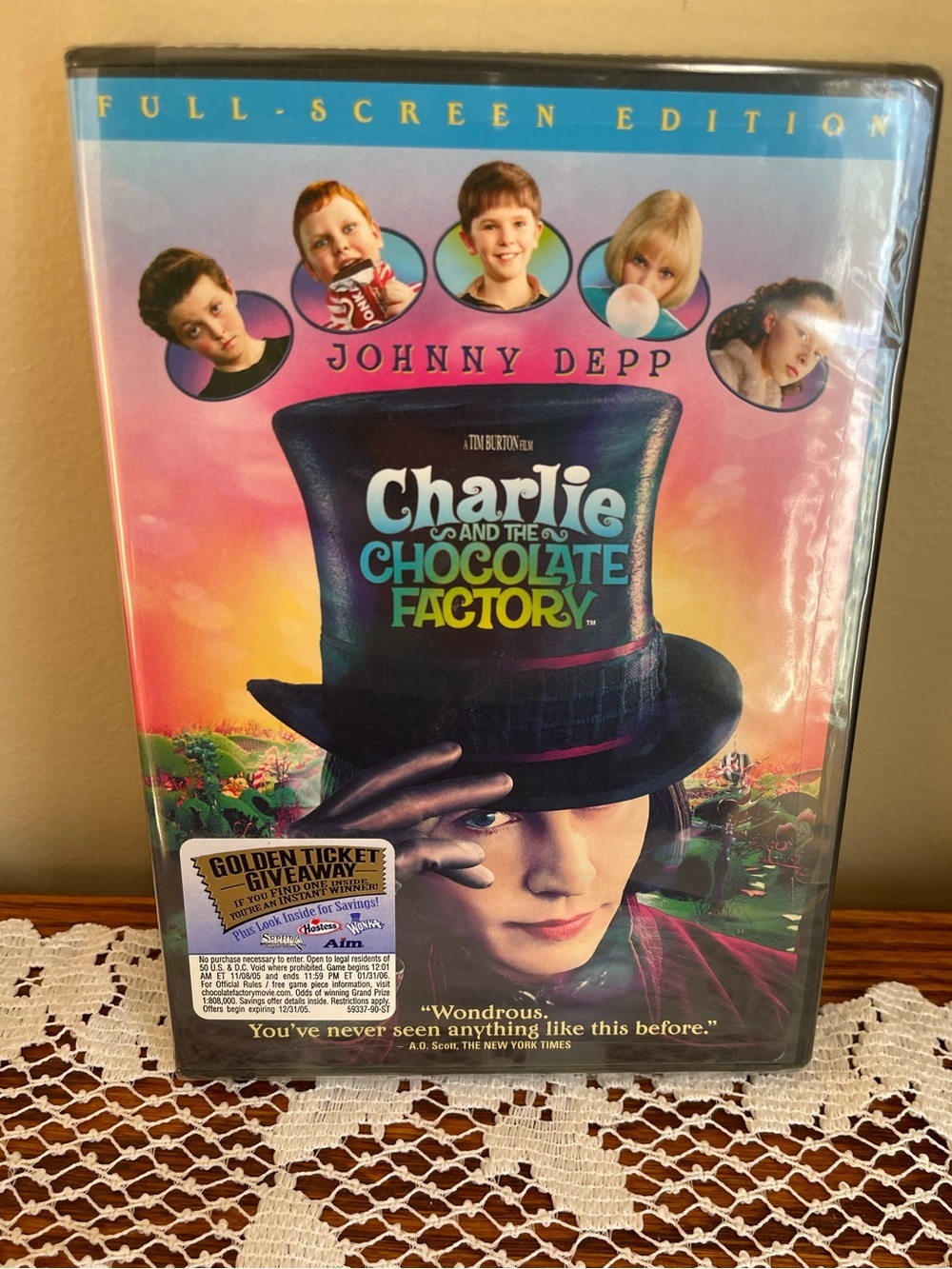 Charlie and the Chocolate Factory DVD Full Screen Edition Sealed Johnny Depp